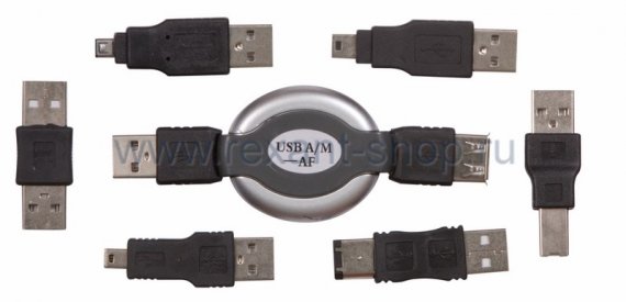 Фотография товара 'Rexant Набор USB 6 переходников 18-1203'