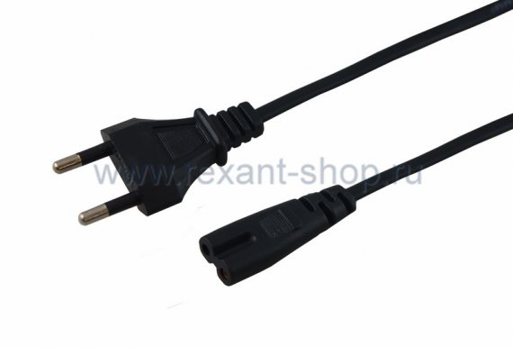 Фотография товара 'Rexant Шнур сетевой 3М 2x0.75ммІ 11-1107'