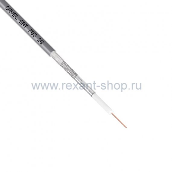 Фотография товара 'Rexant Кабель SAT 703 B, Cu/Al/CuSn, (75%), 75 Ом 01-2432-2'