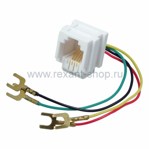 Фотография товара 'Rexant Гнездо 6P-4C с проводами 05-1111'