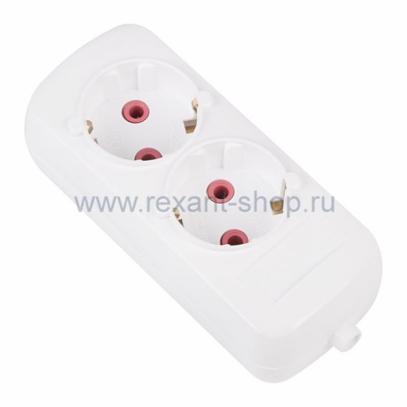 Фотография товара 'Rexant Колодка 2 гнезда с заземлением эконом 11-8709'