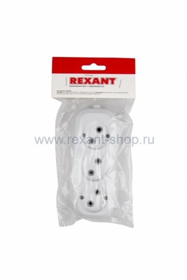 Фотография товара 'Rexant Колодка 3 гнезда без заземления 11-8703'
