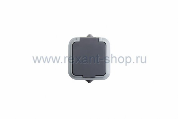 Фотография товара 'Rexant Розетка штепсельная влагозащищенная открытой установки Rexant IP 54 78-0523'