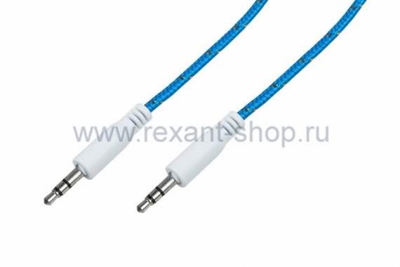 Фотография товара 'Rexant Аудио кабель AUX 3.5 мм в тканевой оплетке 1M 18-4072-9'