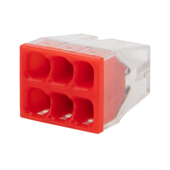 Фотография товара 'Rexant 07-3209 Экспресс-клемма СМК 2273-206, 6-проводная 0.5-2.5 мм?'