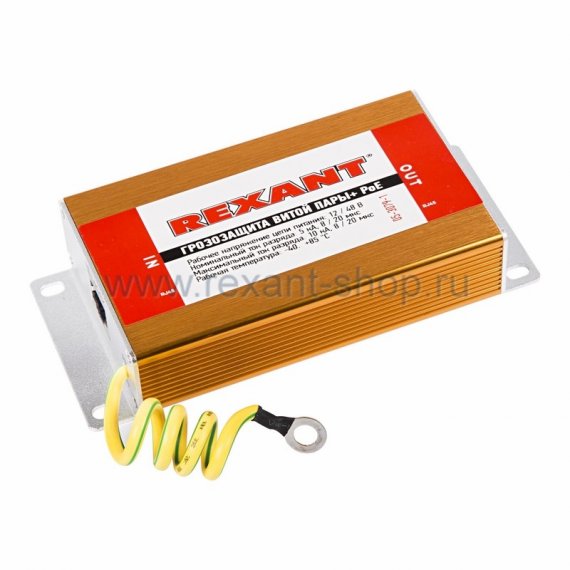 Фотография товара 'Rexant Грозозащита витой пары разъем RJ45 с PoE 05-3079-1'