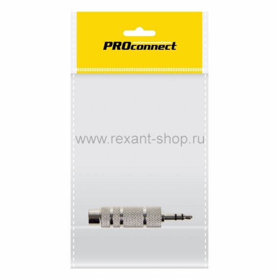 Фотография товара 'Rexant Переходник гн. 6.3 ст.- шт. 3.5 мм стерео 14-0213-7'