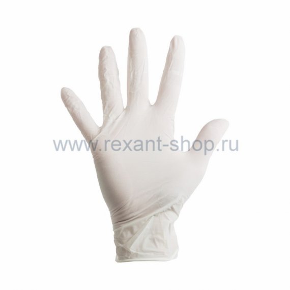 Фотография товара 'Rexant Перчатки латексные М 09-0243'