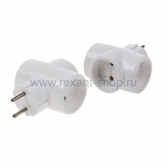 Фотография товара 'Rexant Евротройник электрический б\з 220В, 6A-10A 11-1068'