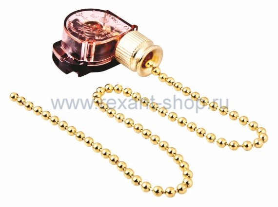 Фотография товара 'Rexant Выключатель для настенного светильника с цепочкой 32-0102'