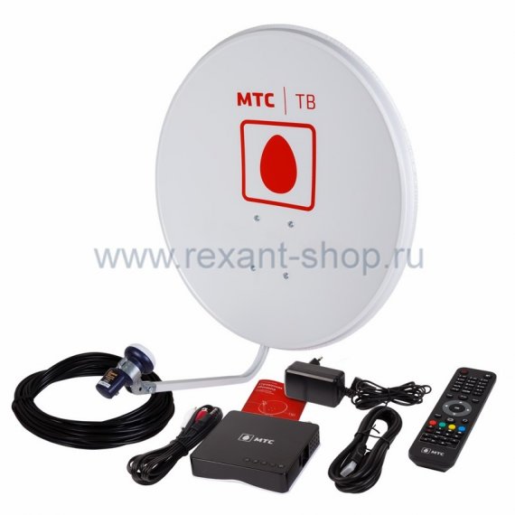 Фотография товара 'Rexant Комплект Спутникового ТВ от МТС, ТВ-приставка 35-0105'