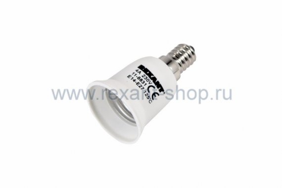 Фотография товара 'Rexant Переходник цокольный Е14-Е27 11-8831'