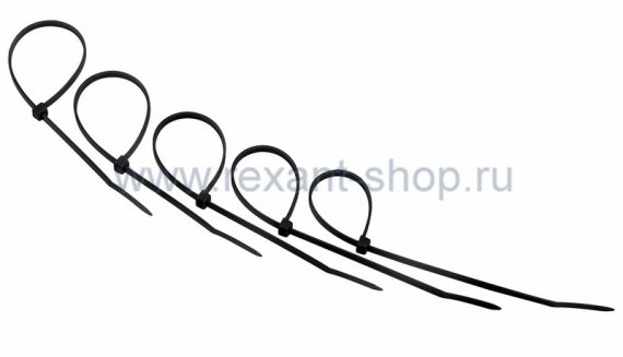 Фотография товара 'Rexant Хомут nylon 200 х 4.0 мм 07-0201-25'