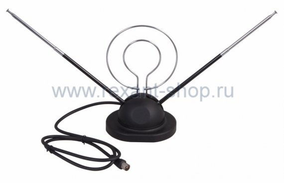 Фотография товара 'Rexant RX-105 антенна комнатная телескопическая на подставке 34-0105'