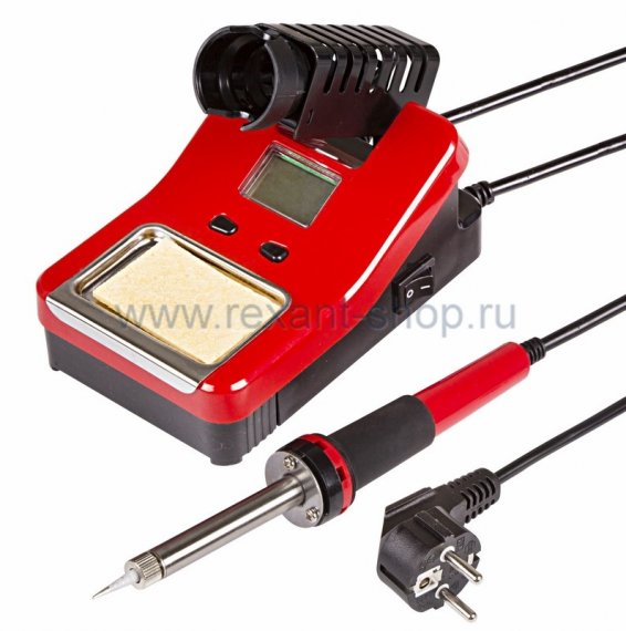 Фотография товара 'Rexant Паяльная станция (160-480°С) цифровой дисплей 220V/40 Вт 12-0150'