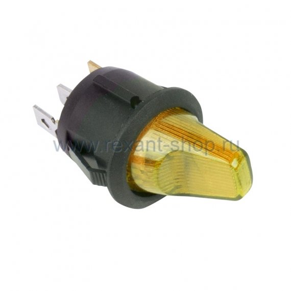 Фотография товара 'Rexant Выключатель клавишный круглый 12V 16А (3с) 36-2592'