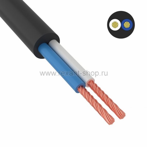 Фотография товара 'Rexant Провод ПВС 2х0,75 мм 01-8031-4'