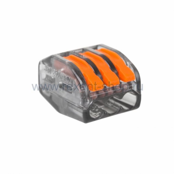 Фотография товара 'Rexant Универсальная многоразовая 3-проводная клемма 07-5253-1'