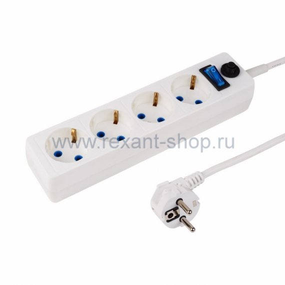 Фотография товара 'Rexant Сетевой фильтр 4 гнезда 1.5м 11-9526'