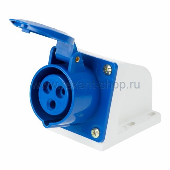 Фотография товара 'Rexant Розетка 113 стационарная 2Р+РЕ 16А 220В IP44 11-8909'