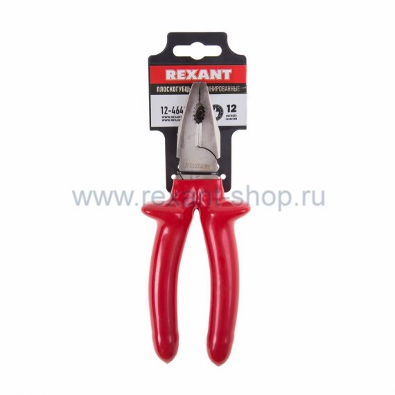 Фотография товара 'Rexant Плоскогубцы комбинированные " Электрика " 200 мм 12-4642'
