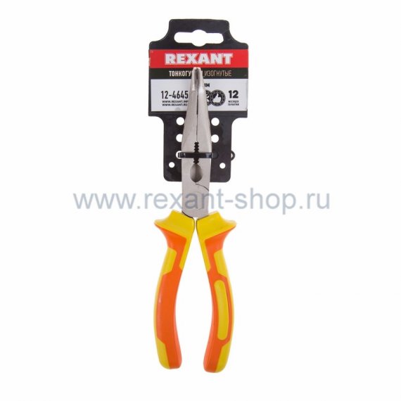Фотография товара 'Rexant Тонкогубцы изогнутые " Электрика " 200 мм 12-4645'
