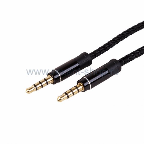 Фотография товара 'Rexant Аудио кабель AUX 3.5 мм в тканевой оплетке 1M 18-4077-9'