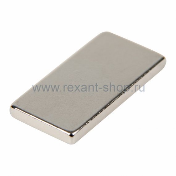 Фотография товара 'Rexant Неодимовый магнит прямоугольник 20х10х2мм 72-3404'