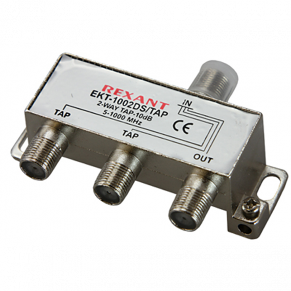 Фотография товара 'Rexant 05-7101 ОТВЕТВИТЕЛЬ 2 отвода 10 дБ'