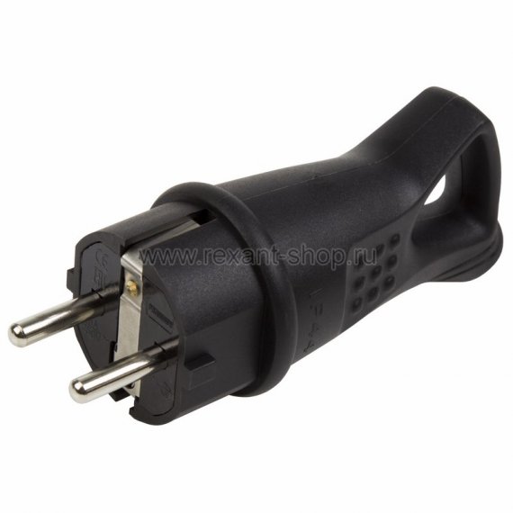 Фотография товара 'Rexant Вилка угловая влагозащищенная, с/з, 16А, IP44 11-8522'