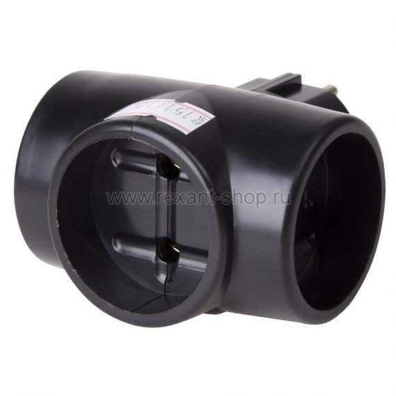 Фотография товара 'Rexant Тройник электрический, 6/10 А, без заземления 11-1076'