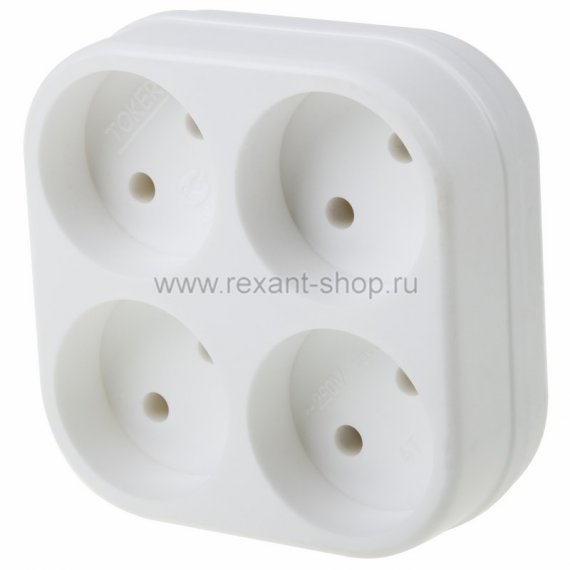 Фотография товара 'Rexant Четверник электрический , 6/10 А, без заземления 11-1072'