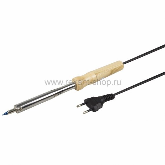 Фотография товара 'Rexant Паяльник ПД 220В 85Вт деревянная ручка 12-0177-4'