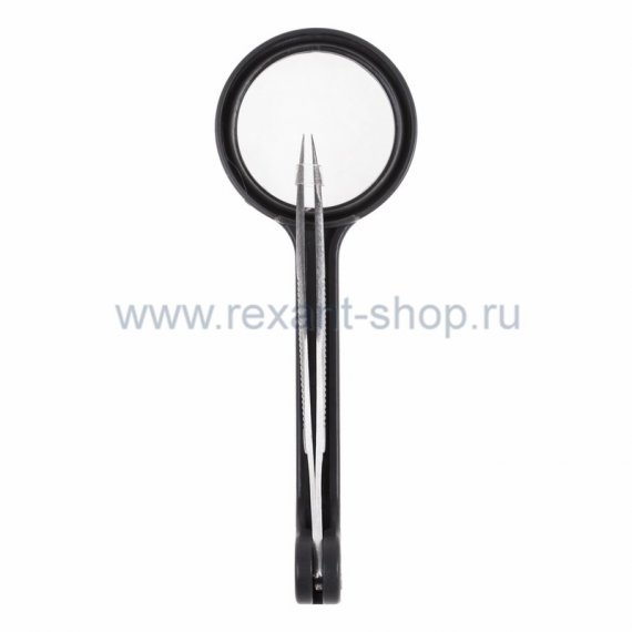 Фотография товара 'Rexant Лупа ручная с пинцетом 8х 12-0411'