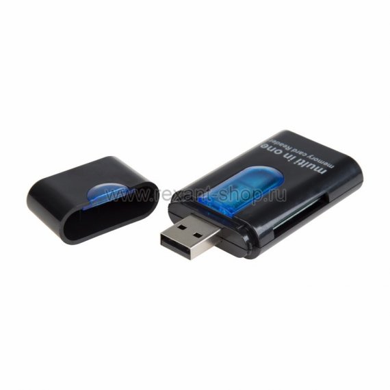 Фотография товара 'Rexant USB Картридер для Micro SD/SD/T-Flash/M2 18-4111'