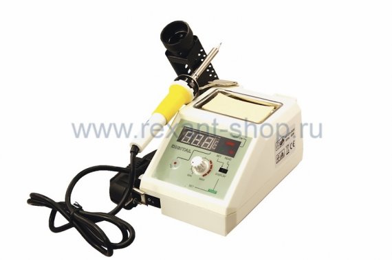 Фотография товара 'Rexant Паяльная станция с разрывом и дисплеем (150-420С) 220V/48 Вт 12-0155'