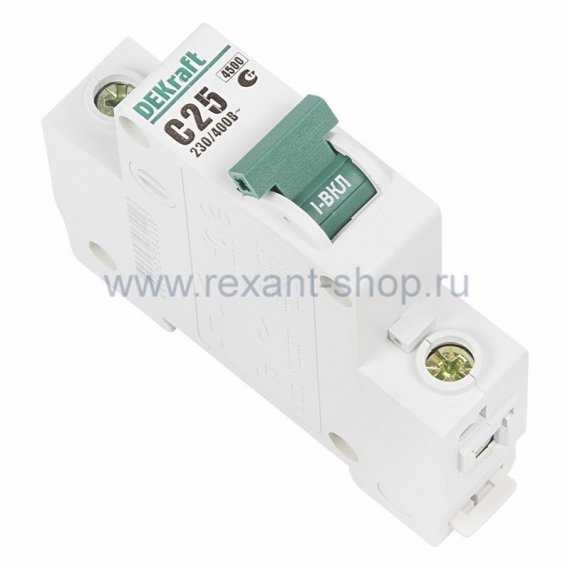 Фотография товара 'Rexant Автомат 1-полюсный 25А 4,5кА 81-0254'