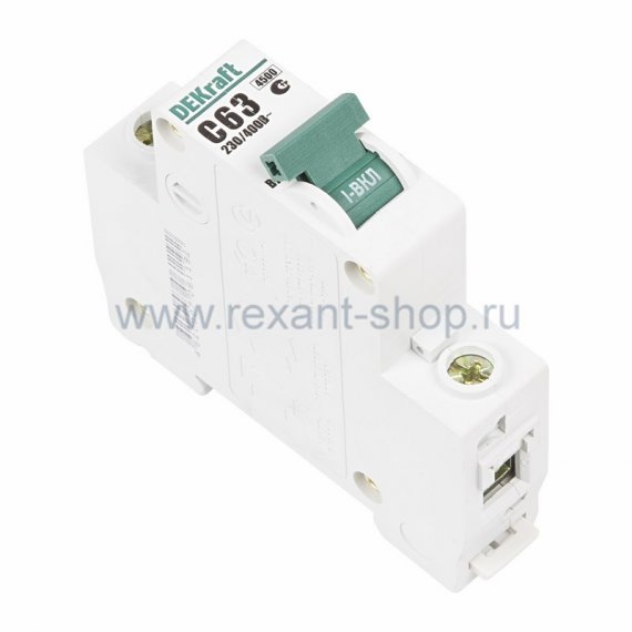 Фотография товара 'Rexant Автомат 1-полюсный 63А 4,5кА 81-0266'