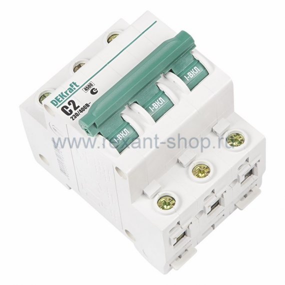 Фотография товара 'Rexant Автомат 3-полюсный 2А 4,5кА 81-0267'