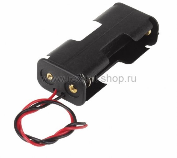 Фотография товара 'Rexant Батарейный отсек 2 x AA (с проводами, двусторонний) 16-0827-9'