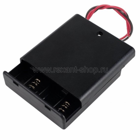 Фотография товара 'Rexant Батарейный отсек 4 х АА (с проводами, закрытый) 16-0826-9'