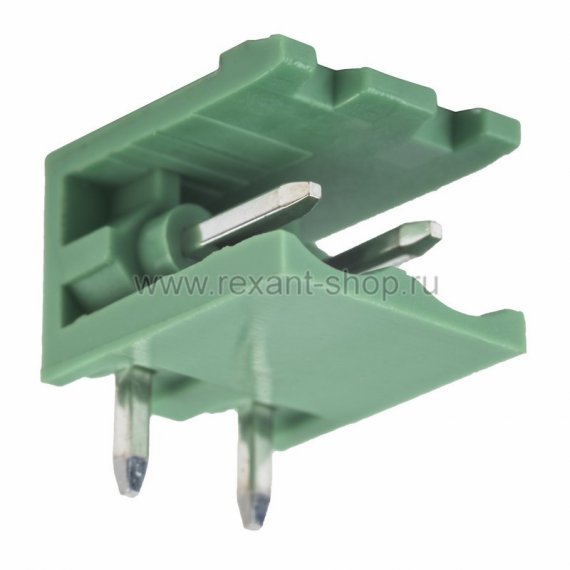 Фотография товара 'Rexant Разьемный клемный блок угловой (2EDGR-02P) 5мм 16-0912-9'