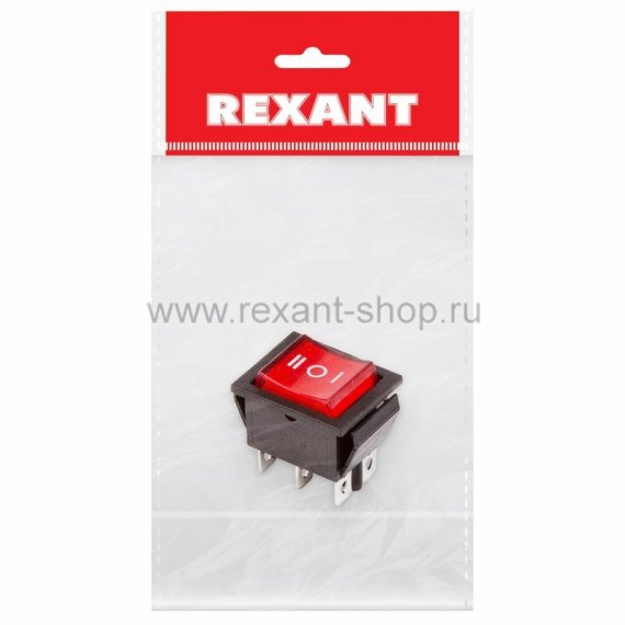 Фотография товара 'Rexant Выключатель клавишный 250V 15А 36-2390-1'