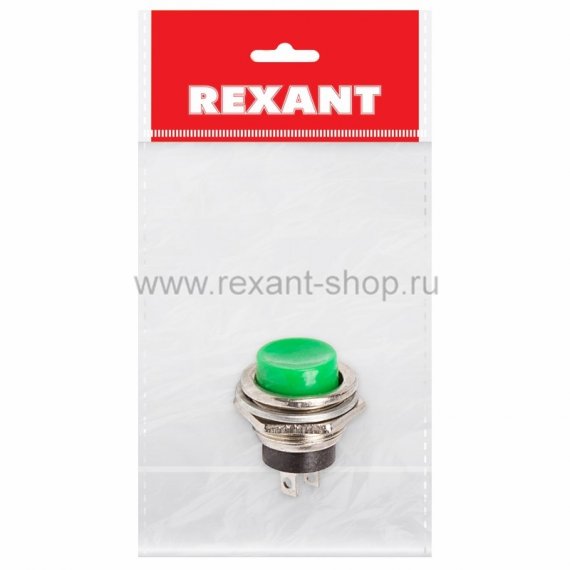 Фотография товара 'Rexant Выключатель-кнопка металл 220V 2А (2с) 36-3353-1'