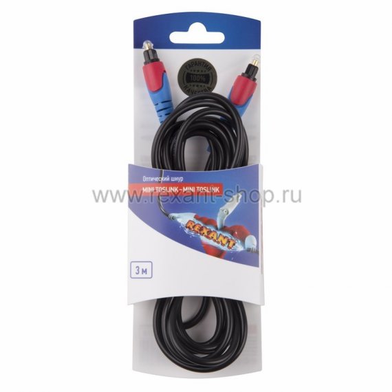 Фотография товара 'Rexant Шнур оптический Toslink 3М 06-3130'