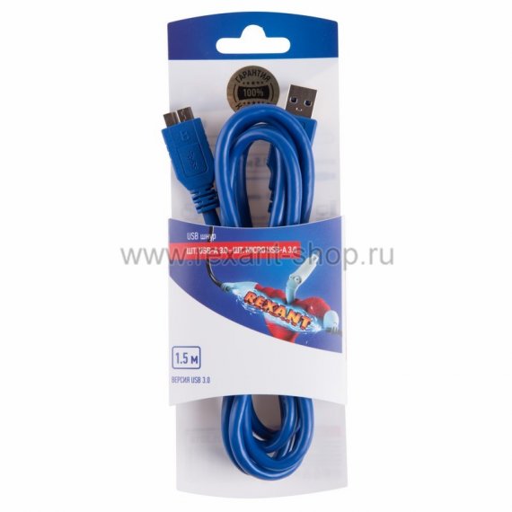 Фотография товара 'Rexant Шнур USB A 3.0 micro USB 3.0 06-3158'