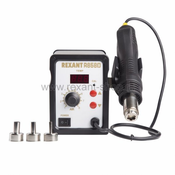 Фотография товара 'Rexant Паяльная станция (термофен) термовоздушная с цифровым дисплеем 12-0714'