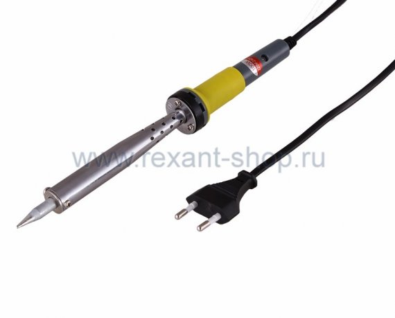 Фотография товара 'Rexant Паяльник с керам. нагревателем, долговечное жало 220V/100 Вт 12-0126'