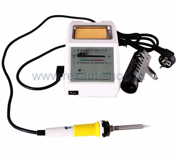 Фотография товара 'Rexant Паяльная станция (150-420С) 220V/48 Вт 12-0141'