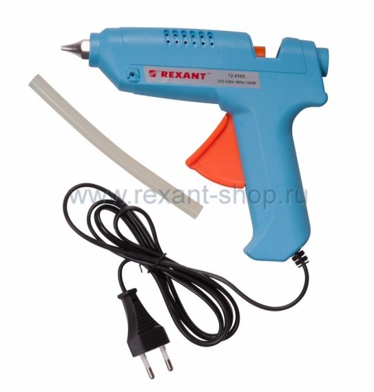 Фотография товара 'Rexant Пистолет клеевой 100 Вт 12-0105'